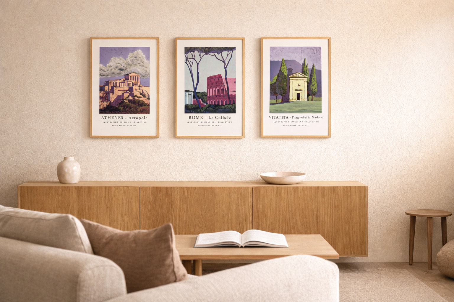 affiche atelier d'illustration de villes et de voyages