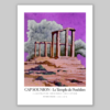 Affiche Cap Sounion Temple de Poséidon illustration