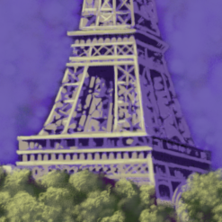 Détail illustration Tour Eiffel affiche