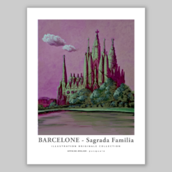 affiche Barcelone Sagrada Familia
